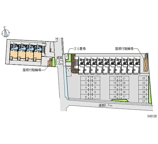 ★手数料０円★飯塚市横田　月極駐車場（LP）